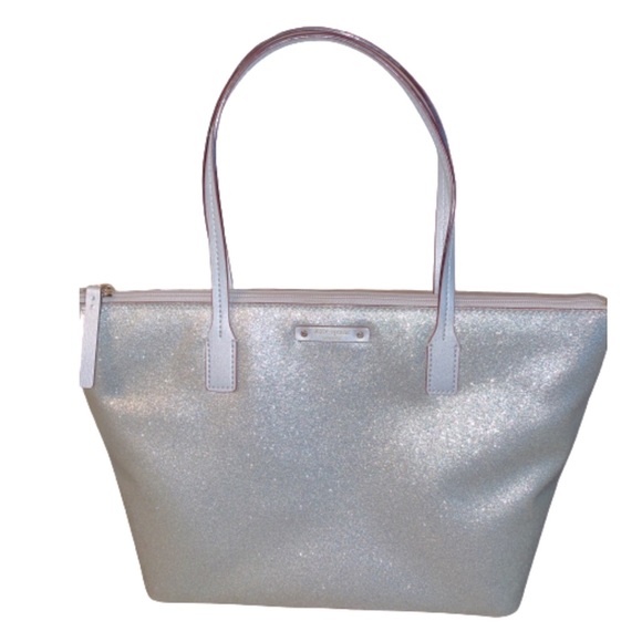 Kate Spade Haven Lane Hani Silver Glitter Bag - Picture 2 of 8